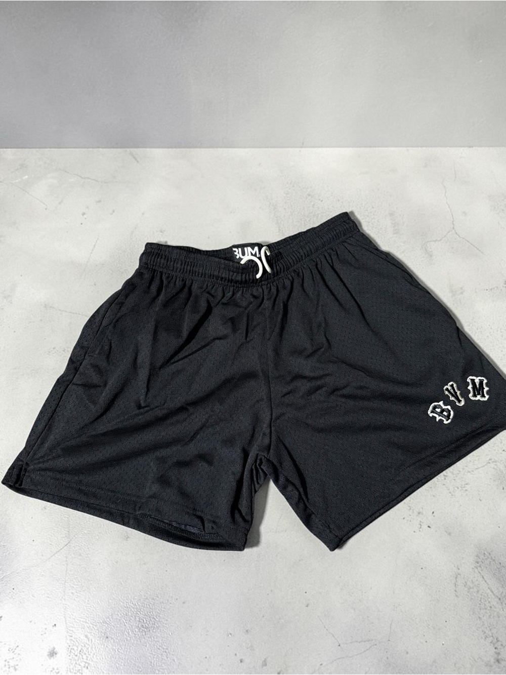 BVM Black Shorts with White Logo